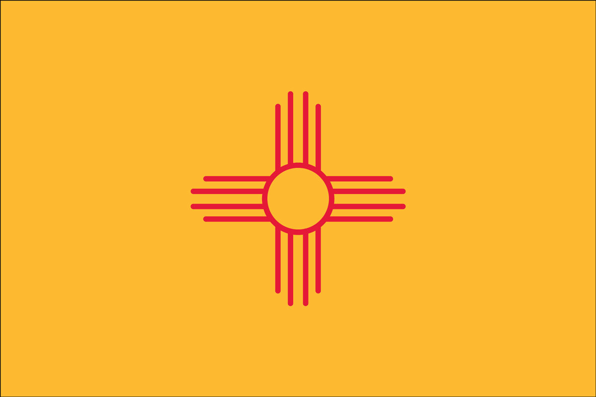 12x18" Nylon flag of State of New Mexico